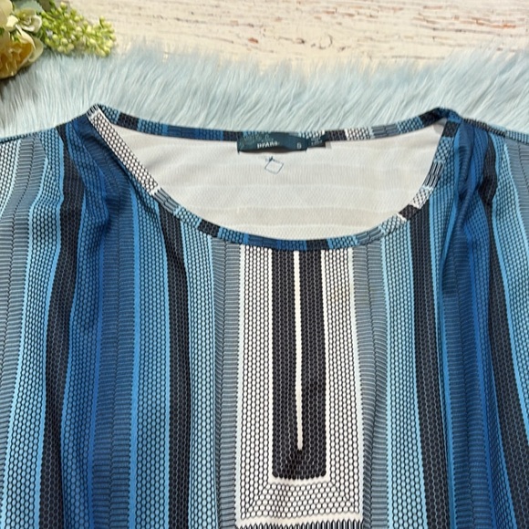 Prana Lindy Striped Blue Shift Dress sz S - Picture 3 of 9